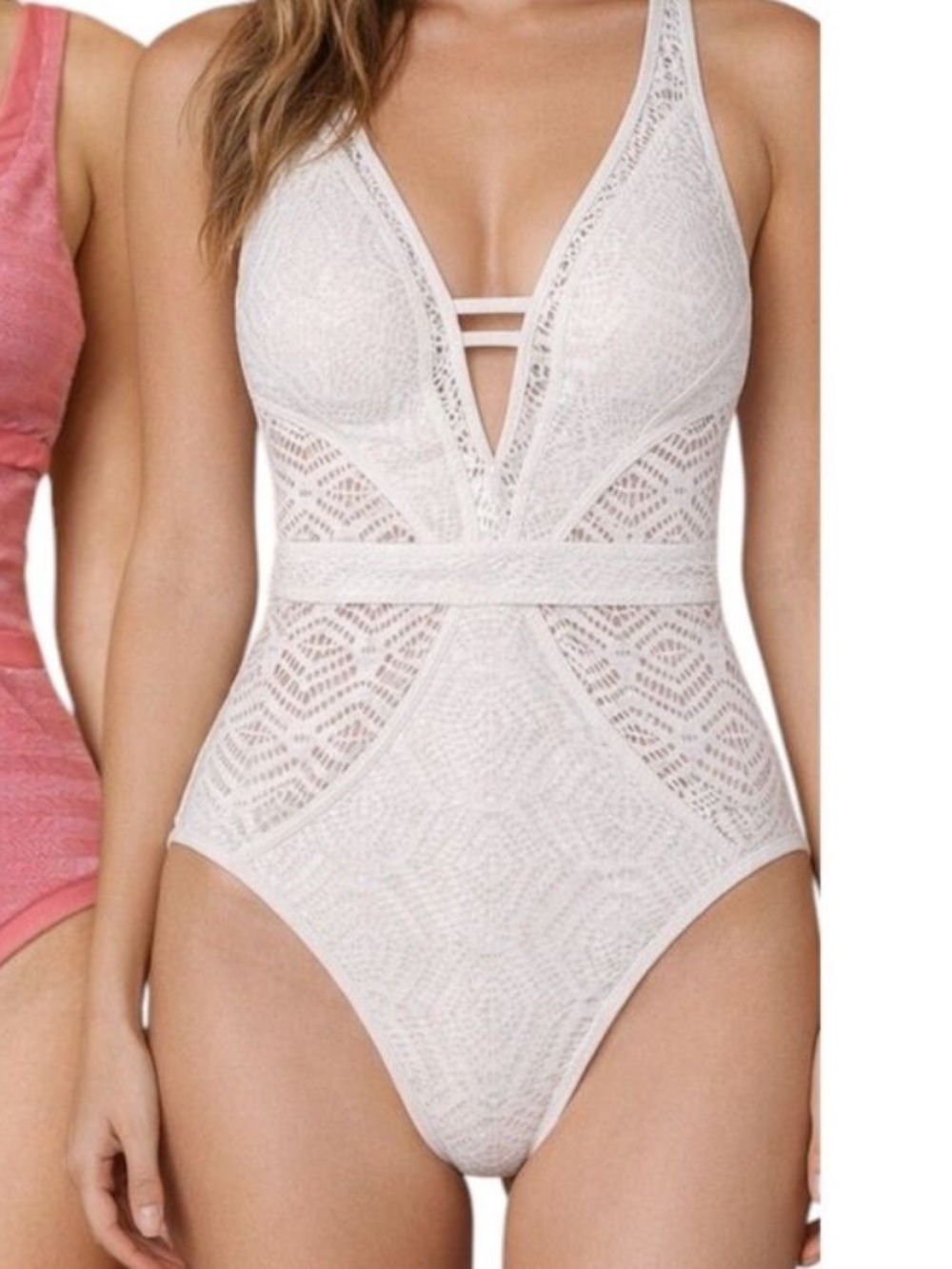 BECCA White Crochet One-Piece Set